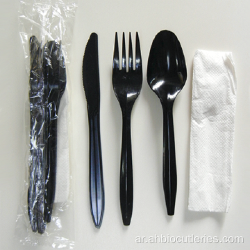 مجموعة أدوات المائدة البلاستيكية ذات الجودة الحيوية للذرة